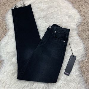 Hudson Zoeey High Rise Deep Cuff Straight Jeans